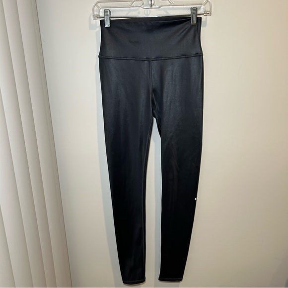 Alo Yoga High Waisted Shine Leggings Grey Size Medium - Picture 3 of 13